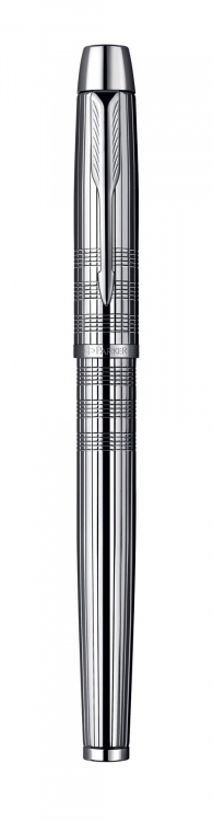 Ручка-роллер Parker IM Premium, T222, цвет: Shiny Chrome, стержень: Fblack, (гравировка "сияющий хром")