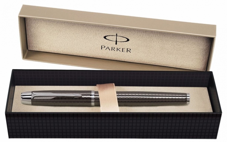 Ручка-роллер Parker IM Premium, T222,цвет: Dark Grey (Gun Metal), стержень: Fblack, (гравировка "пушечная сталь")