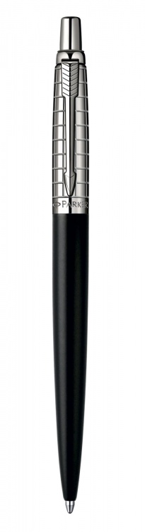 Шариковая ручка Parker Jotter Premium K172, цвет: Satin Black SS Chiseled , стержень: Mblue