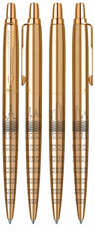 Шариковая ручка Parker Jotter SE Moscow Gold, стержень: F, цвет чернил: blue в подарочной упаковке.