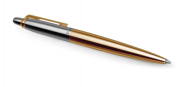 Шариковая ручка Parker Jotter 70th Anniversary St.Stee Gold GT, стержень: Mblue