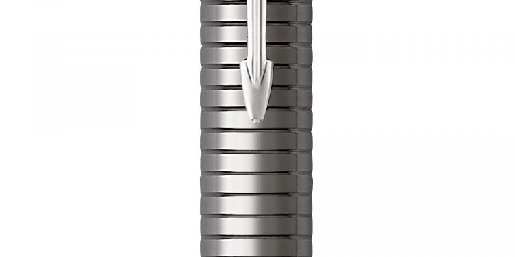 Шариковая ручка Parker Duofold Prestige Centennial, Ruthenium Chiselled CT, MBlack