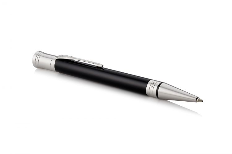 Шариковая ручка Parker Duofold Classic International Black CT, стержень: M, цвет чернил: black, в подарочной упаковке.