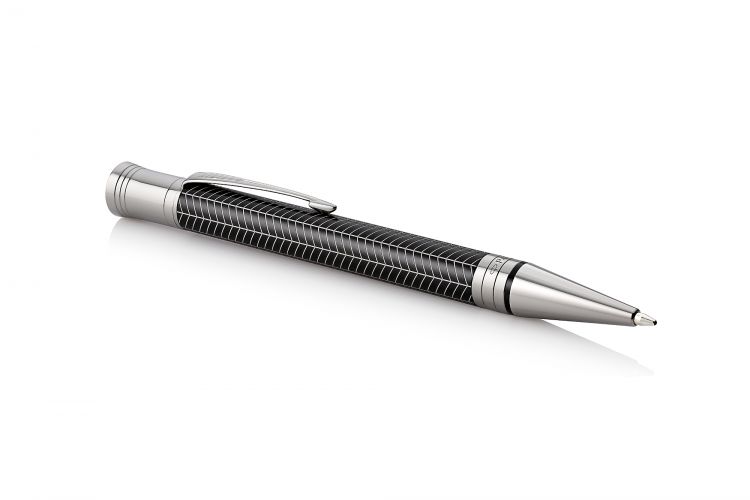 Шариковая ручка Parker Duofold Prestige Centennial, Black Chevron CT, MBlack