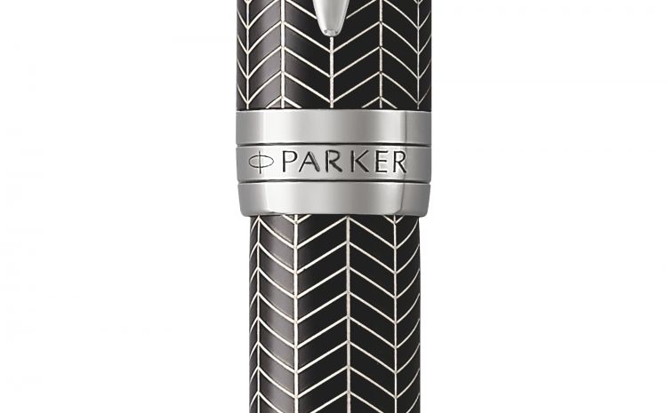 Шариковая ручка Parker Duofold Prestige Centennial, Black Chevron CT, MBlack