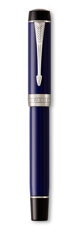 Ручка-роллер Parker Duofold Classic International, Blue and Black CT, FBlack