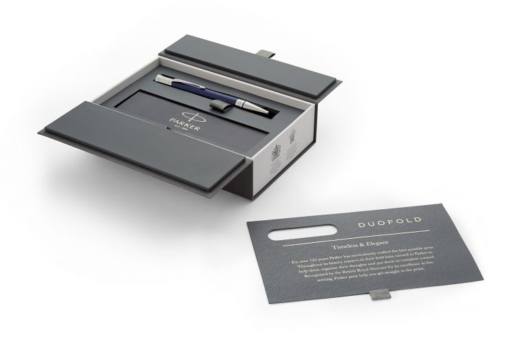 Шариковая ручка Parker Duofold Classic International, Blue and Black CT, MBlack