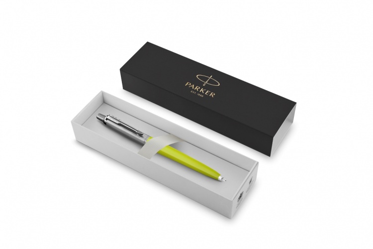 Подарочный набор: Шариковая ручка Parker Jotter, цвет LIME GREEN и Блокнот А5 с линованными страницами