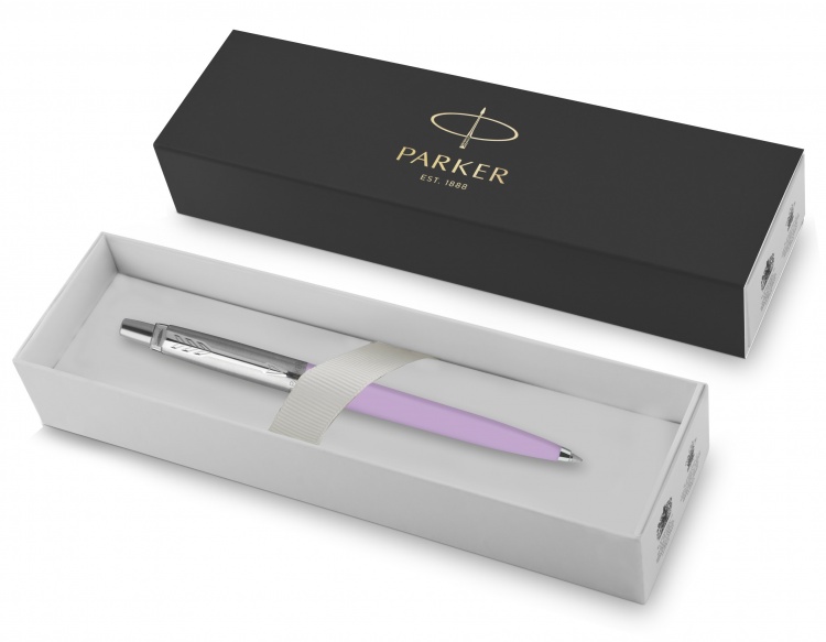 Подарочный набор: Шариковая ручка Parker Jotter, цвет PURPLE LILAC и Блокнот , фиолетовый