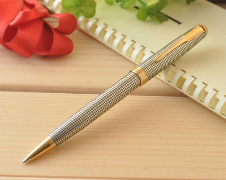 Шариковая ручка Parker Sonnet K534, цвет: Cisele (серебро 925 пробы, 11.00) ,  стержень: Mblack