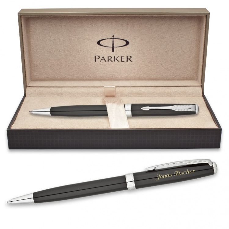 Шариковая ручка Parker Sonnet K530, цвет: LaqBlack CT,  стержень: Mblack
