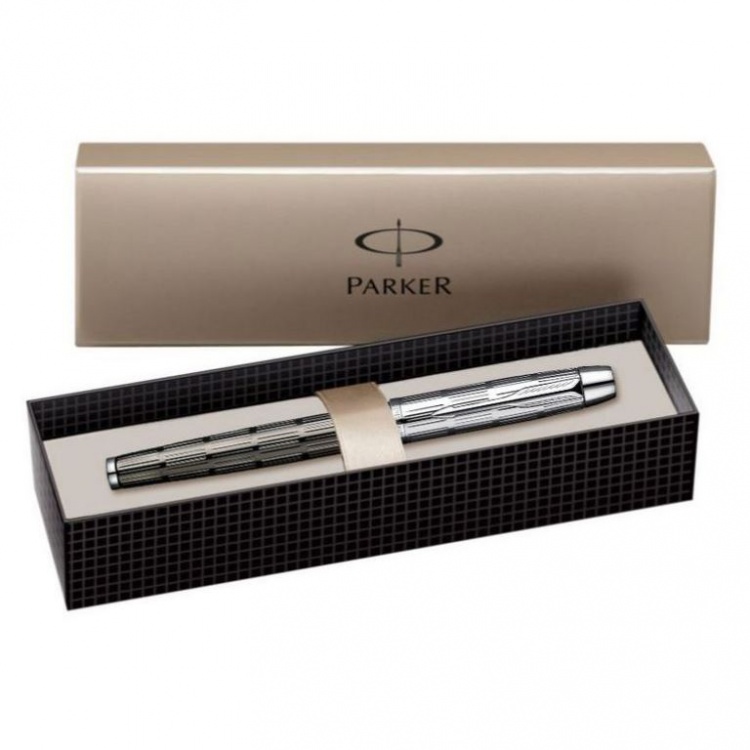 Перьевая ручка Parker IM Premium, F222, цвет: Twin Chiselled, перо: F