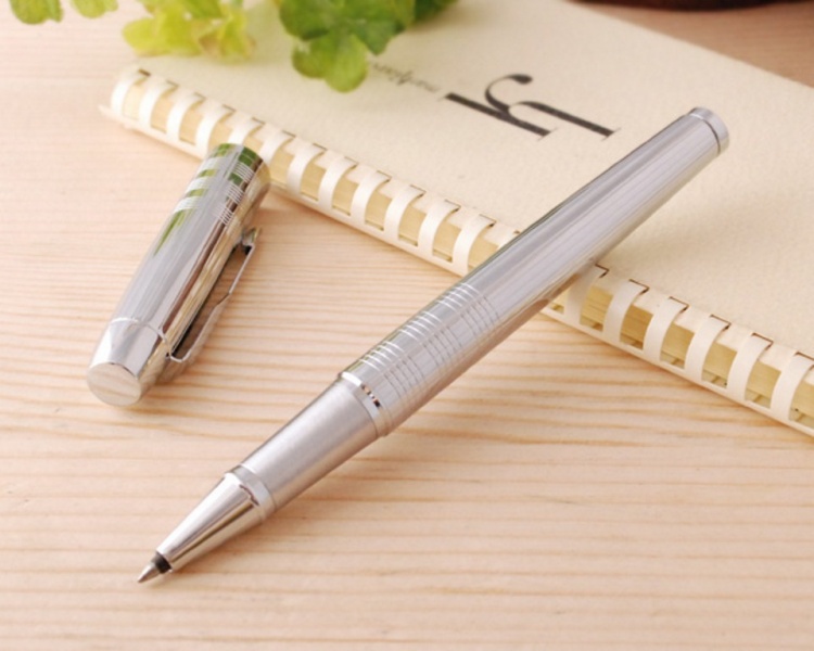 Ручка-роллер Parker IM Premium, T222, цвет: Shiny Chrome, стержень: Fblack, (гравировка "сияющий хром")