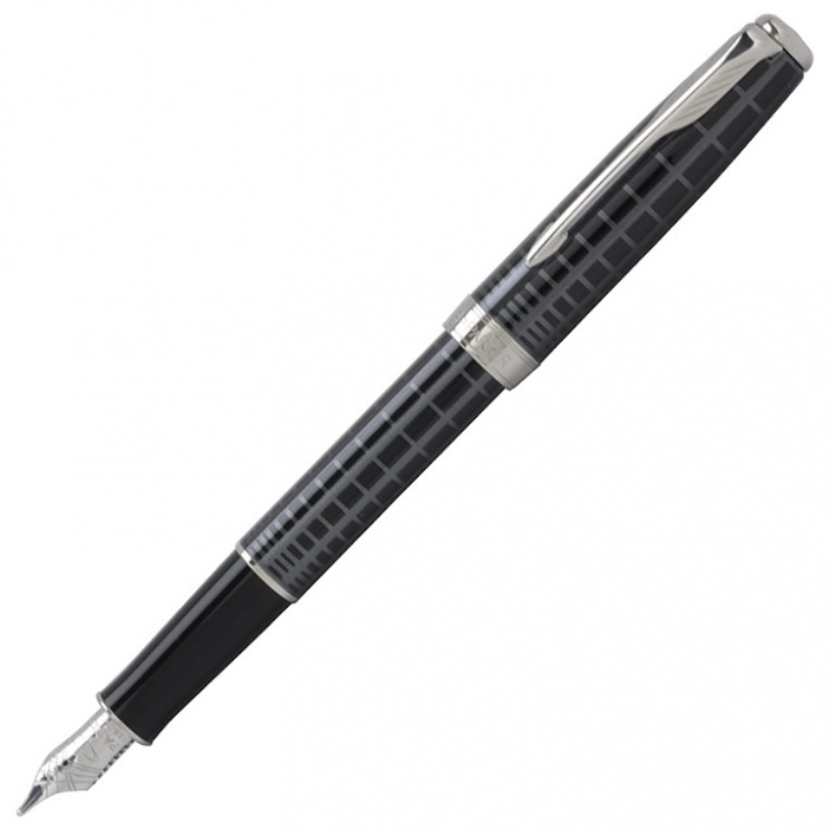 Перьевая ручка Parker Sonnet F531 PREMIUM Dark Grey Laquer CT, перо:F, золото 18К