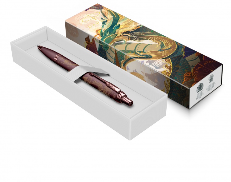 Шариковая ручка Parker IM Monochrome Brown Dragon Special Edition, стержень:M, цвет чернил: blue, в подарочной упаковке.