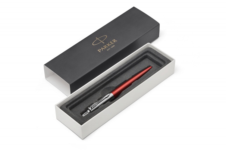 Подарочный набор: Шариковая ручка Parker Jotter Essential, Chelsea Orange CT, стержень: Mblue и Ежедневник недатированный коричневый