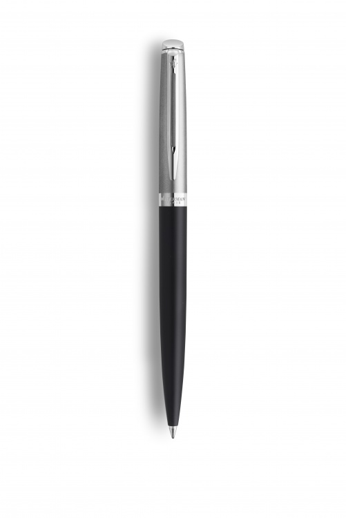 Подарочный набор Шариковая ручка Waterman Hemisphere Entry Point Stainless Steel with Black Lacquer с чехлом на молнии