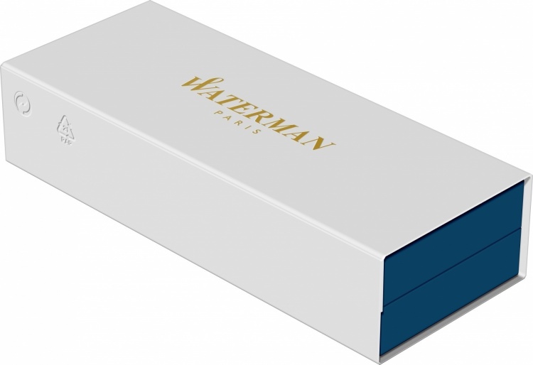 Подарочный набор Шариковая ручка Waterman Perspective, цвет: Silver CT, стержень Mbue с чехлом