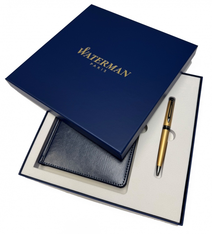 Коробка подарочная Waterman под ручку и ежедневник А5, синий