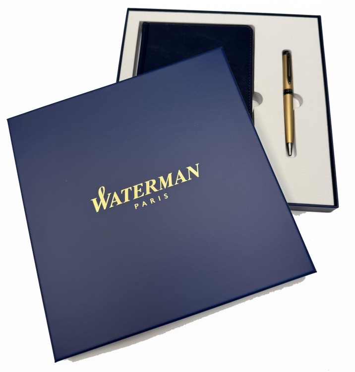 Коробка подарочная Waterman под ручку и ежедневник А5, синий