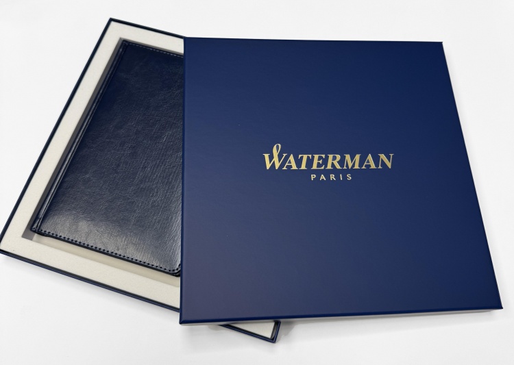 Коробка подарочная Waterman под ручку и ежедневник А5, синий