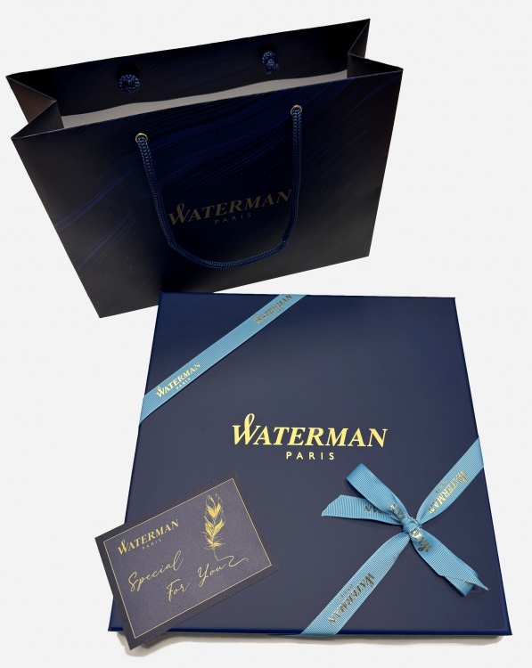 Коробка подарочная Waterman под ручку и ежедневник А5, синий
