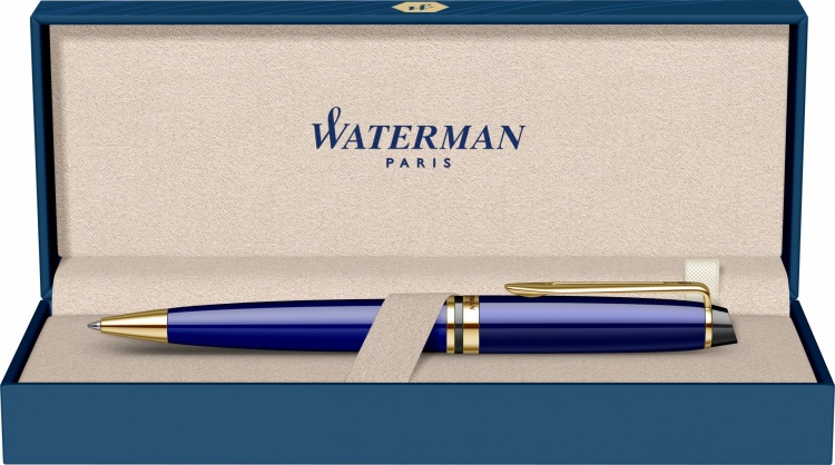 Шариковая ручка Waterman "Expert Blue Lacquer GT", цвет чернил: синий М