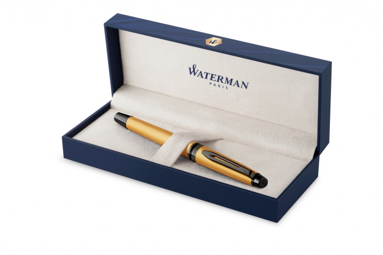 Перьевая ручка WatermanExpert GoldF BLK в подарочной упаковке