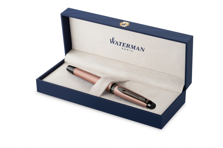 Ручка- роллер WatermanExpert Rose Gold F BLK в подарочной упаковке
