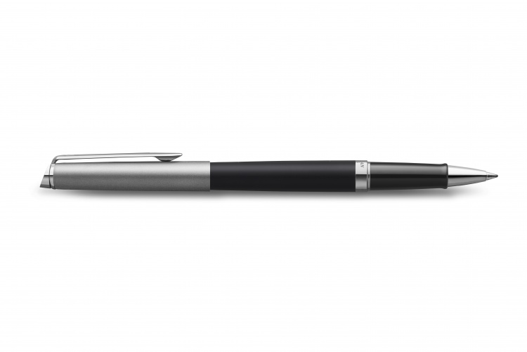 Ручка-роллер Waterman Hemisphere Entry Point Stainless Steel with Black Lacquer в подарочной упаковке