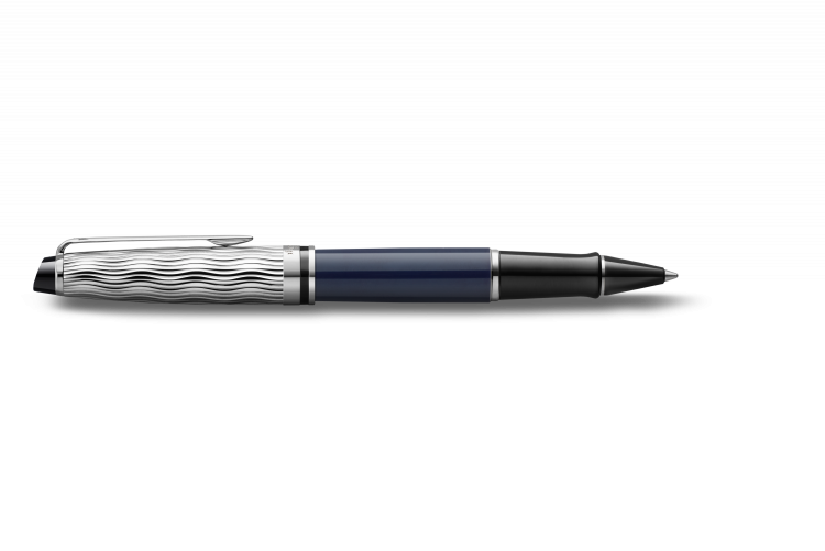 Ручка-роллер Waterman Expert22 SE deluxe Blue CT, перо: F, цвет: Black, в подарочной упаковке