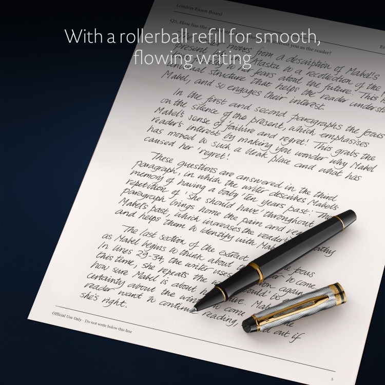 Ручка-роллер Waterman Reflections of Paris Expert DeLuxe Black GT Fblack в подарочной коробке