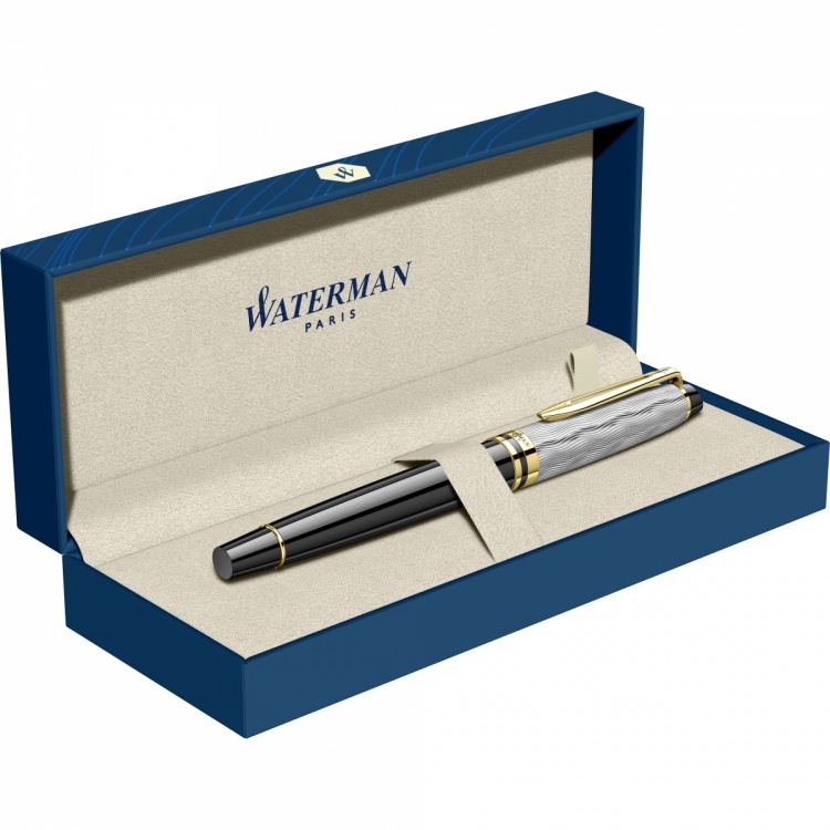 Ручка-роллер Waterman Reflections of Paris Expert DeLuxe Black GT Fblack в подарочной коробке