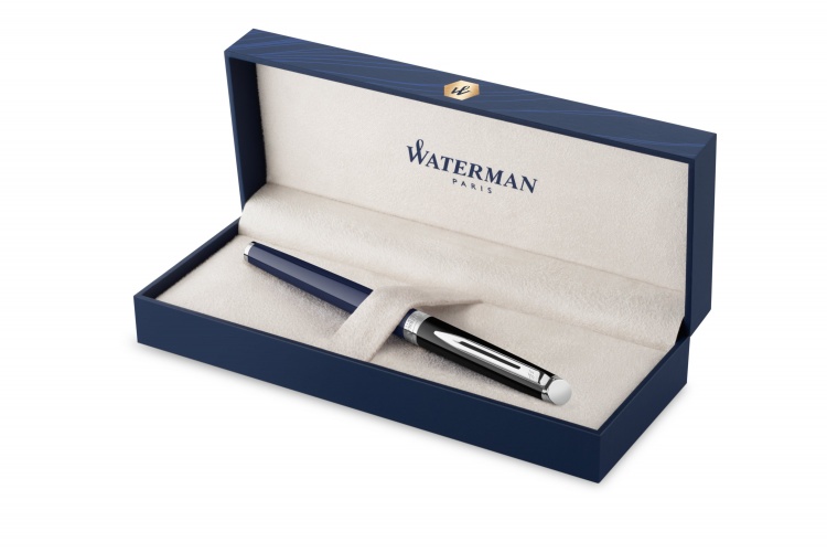 Перьевая ручка Waterman Hemisphere Colour Blocking black and blue, перо: F, цвет чернил: blue, в подарочной коробке