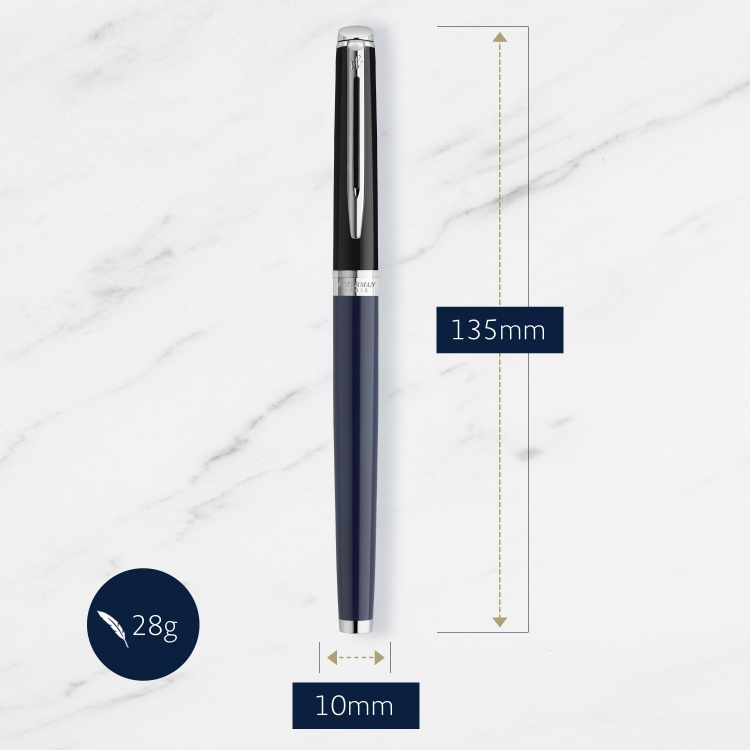 Перьевая ручка Waterman Hemisphere Colour Blocking black and blue, перо: F, цвет чернил: blue, в подарочной коробке