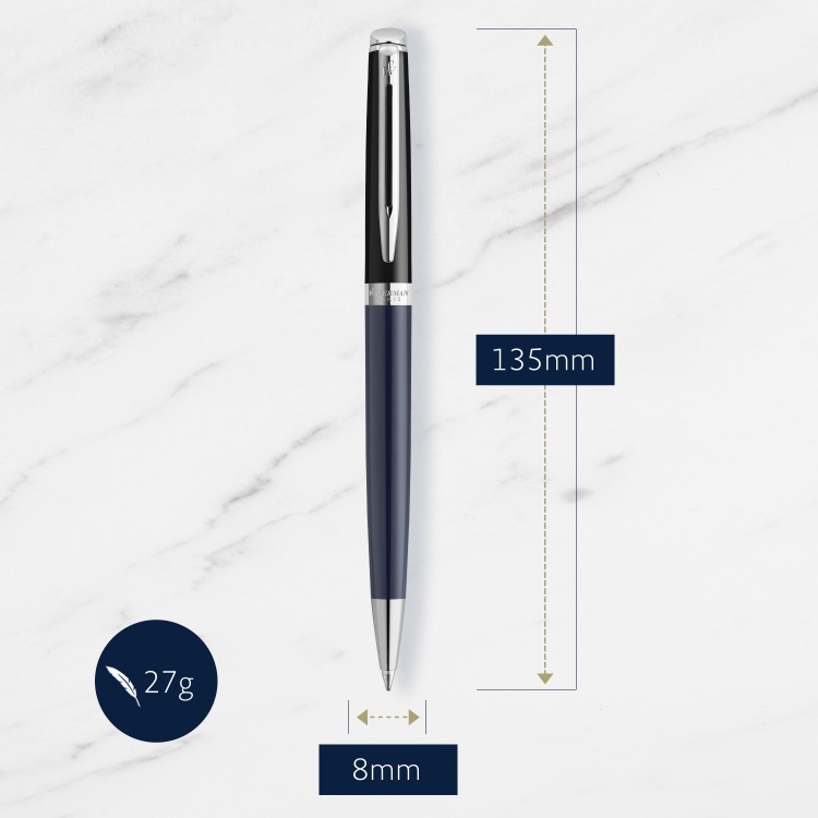 Шариковая ручка Waterman Hemisphere Colour Blocking black and blue, стержень: M, цвет чернил: blue, в подарочной коробке