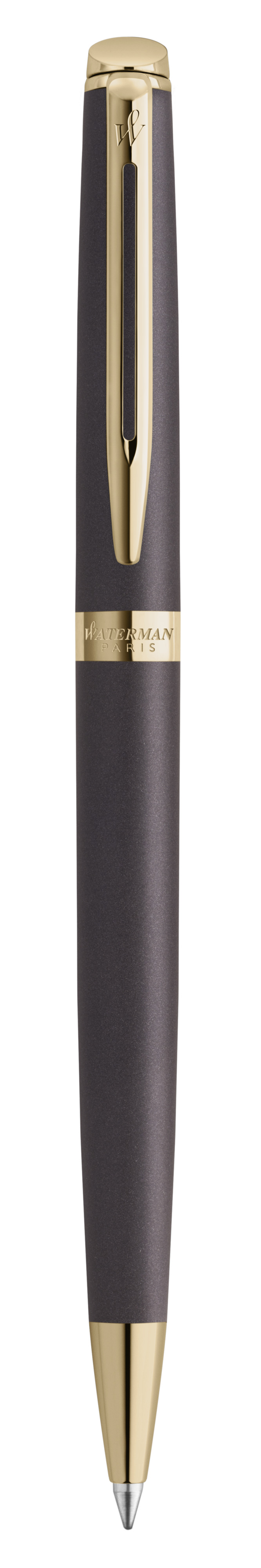 Ручка шариковая Waterman "Hemisphere Metallic Black Lacquer GT" синяя, 1,0мм, подарочная упаковка