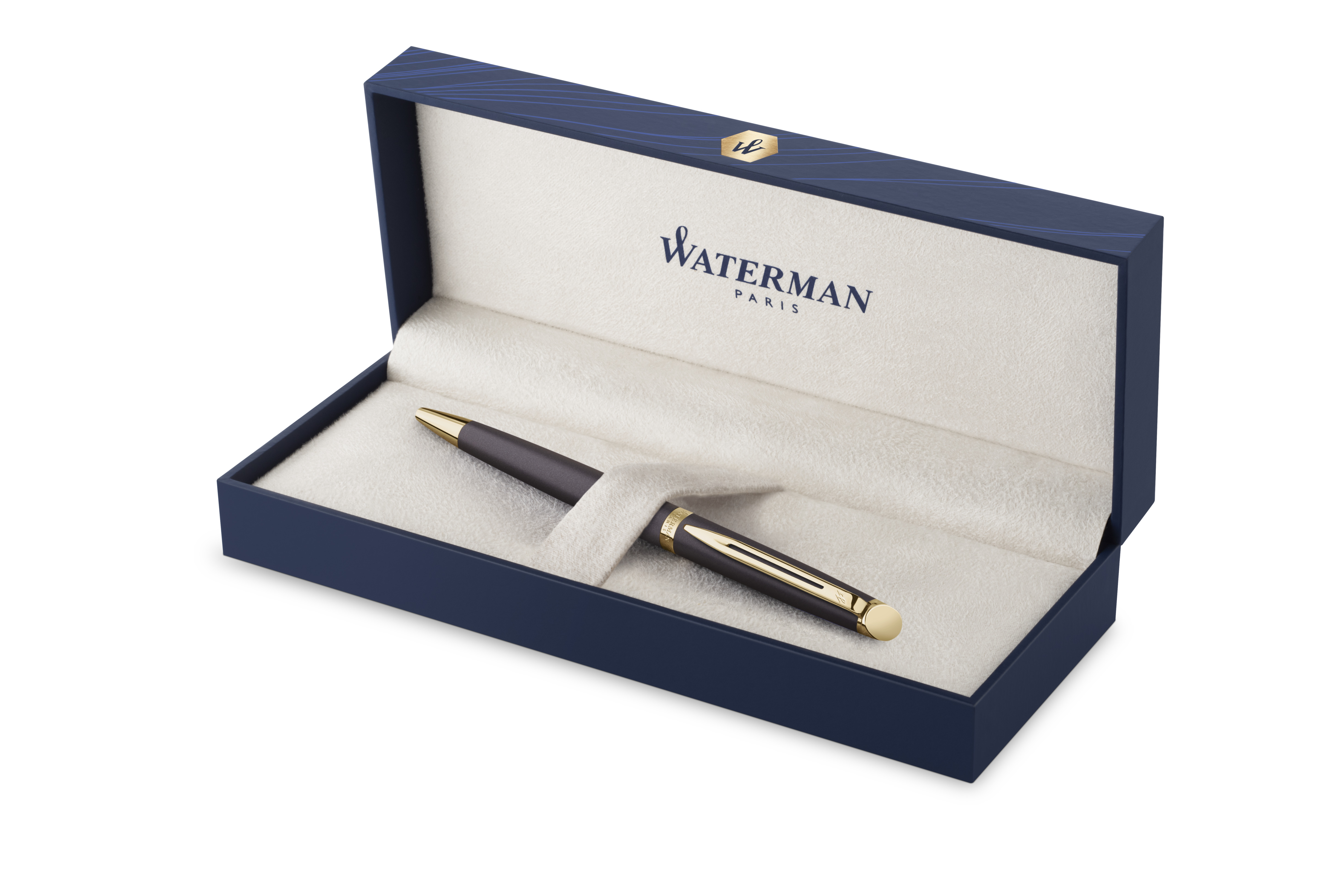 Ручка шариковая Waterman "Hemisphere Metallic Black Lacquer GT" синяя, 1,0мм, подарочная упаковка