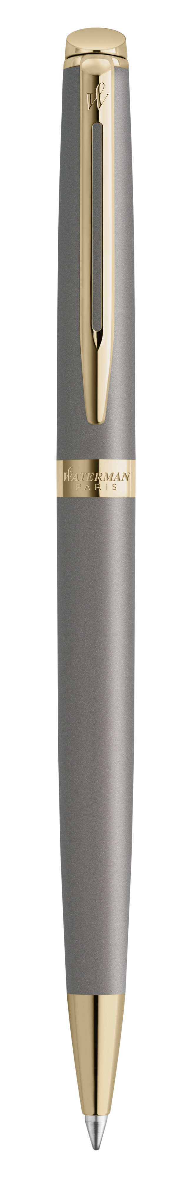 Ручка шариковая Waterman "Hemisphere Metallic Grey Lacquer GT" синяя, 1,0мм, подарочная упаковка