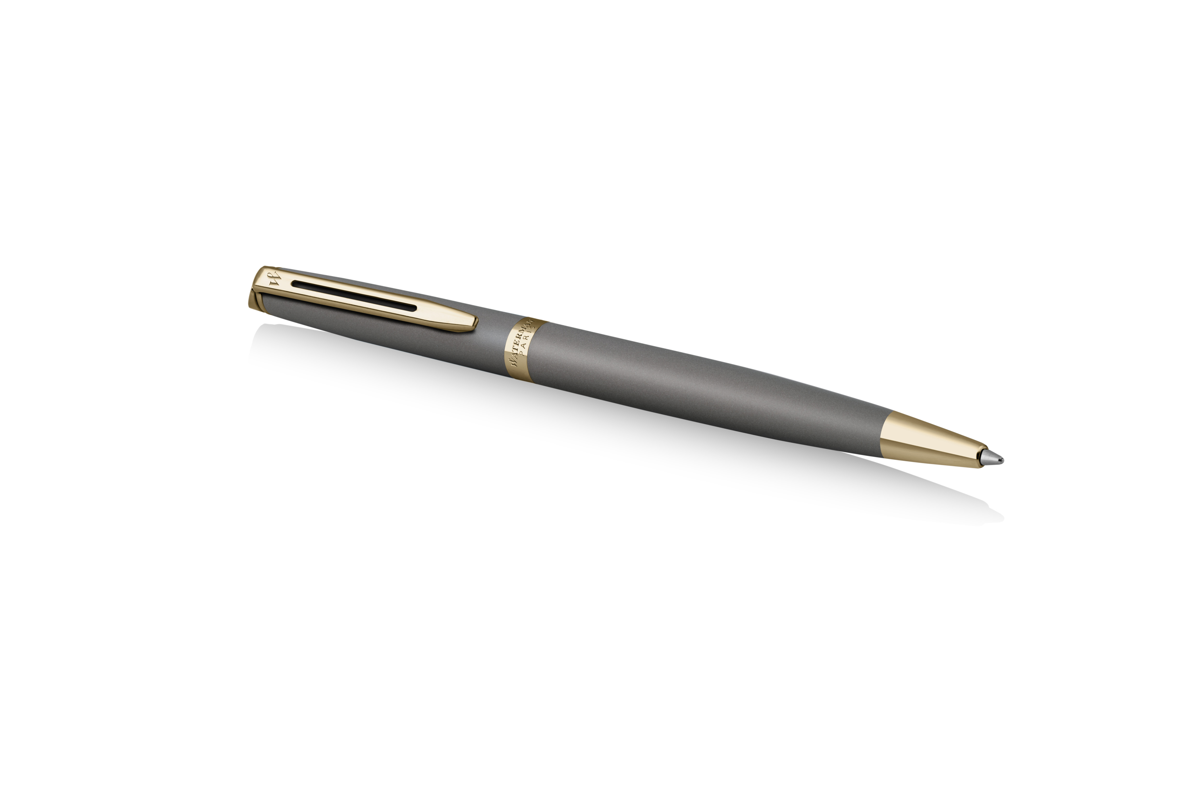 Ручка шариковая Waterman "Hemisphere Metallic Grey Lacquer GT" синяя, 1,0мм, подарочная упаковка