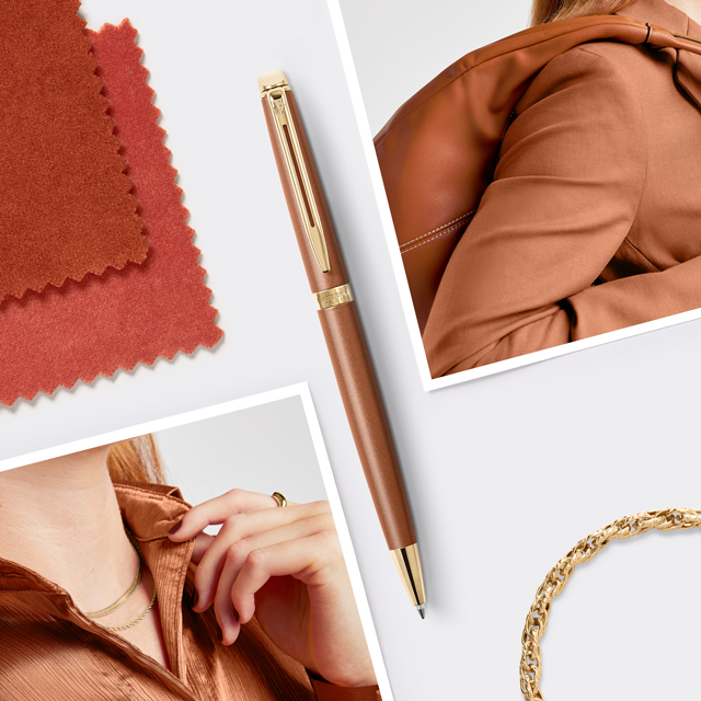 Ручка шариковая Waterman "Hemisphere Metallic Copper Lacquer GT" синяя, 1,0мм, подарочная упаковка