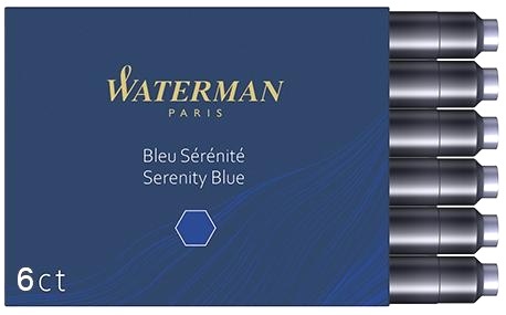 Чернила в картридже Waterman Blue MINI  (в упаковке 6 картриджей)