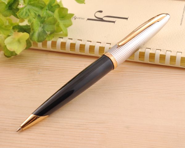 Шариковая ручка Waterman Carene De Luxe, цвет: Black/Silver, стержень: Mblue