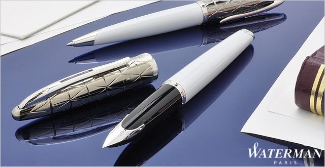 Перьевая ручка Waterman Carene, цвет: Contemporary white ST, перо: F