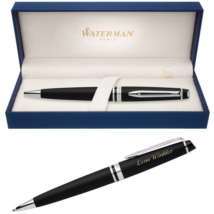 Шариковая ручка Waterman Expert 3, цвет: MattBlack CT, стержень: Mblue
