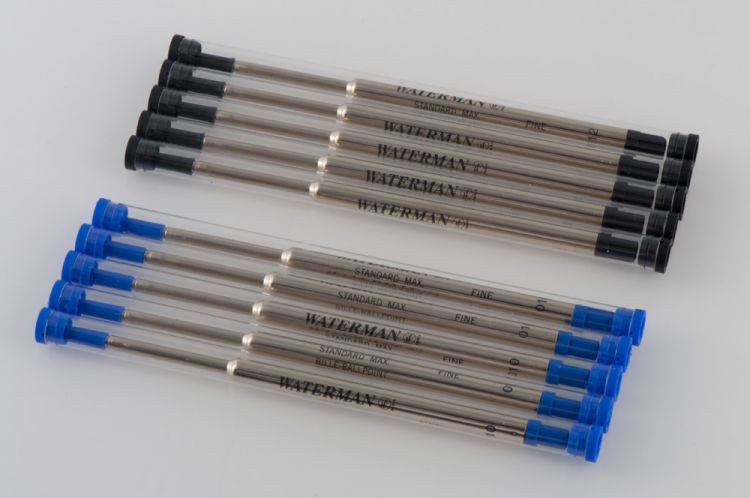 Стержень стандартный для шариковой ручки Waterman F, цвет: черный