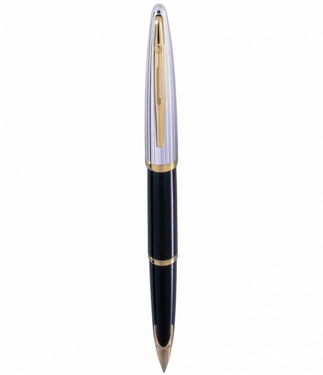 Перьевая ручка Waterman Carene, цвет: Black/Silver, перо: F