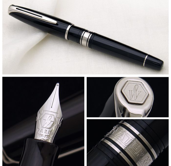Перьевая ручка Waterman Charleston, цвет: Black/CT, перо: F (13011 F)