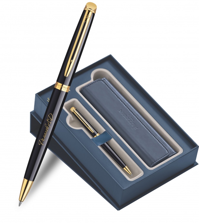 Подарочный набор: Чехол и Шариковая ручка Waterman Hemisphere Mars цвет: Black GT