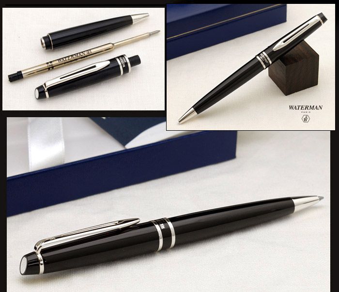 Подарочный набор Шариковая ручка Waterman Expert 3 Essential, Laque Black CT  с чехлом